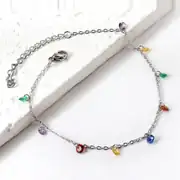 Iridessa Silver Anklet | Gümüş Renk Çelik Halhal 1