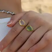 Limpida White Ring | Çelik Yüzük 6