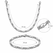 Torsella Set | Erkek Çelik Kolye ve Bileklik Seti 5