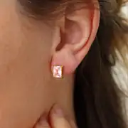 Bagetta Earring | Çelik Küpe 3