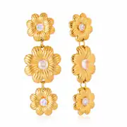 Triflora Earring | Çelik Küpe 1
