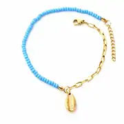 Pabeon Gold Anklet | Boncuklu HalHal 1
