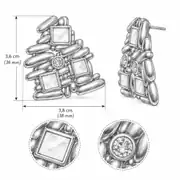 Quarvina Earring | Çelik Küpe 3