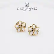 Golden Petals Earring | Çelik Küpe 2