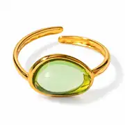 Limpida Green Ring | Çelik Yüzük 1