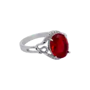 Ruby Flame Ring | 925 Gümüş Kadın Yüzük 1