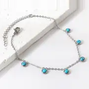 Turquana Silver Anklet | Gümüş Renk Çelik Halhal 1