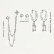 Yeskara Earring Set | Çelik Küpe Seti 5