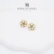 Golden Petals Earring | Çelik Küpe 3