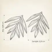 Frondel Earring | Çelik Küpe 6