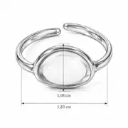 Limpida White Ring | Çelik Yüzük 7