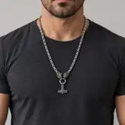 Mjolvar Necklace | Erkek Çelik Kolye 4