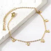 Coronia Gold Anklet | Çelik HalHal 1