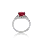 Ruby Flame Ring | 925 Gümüş Kadın Yüzük 3