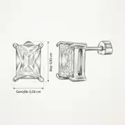 Bagetta Earring | Çelik Küpe 4