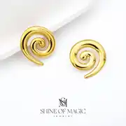 Lustrous Arc Earring | Çelik Küpe 1