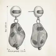 Macchiara Earring | Çelik Küpe 6