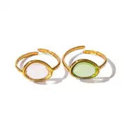Limpida Green Ring | Çelik Yüzük 3